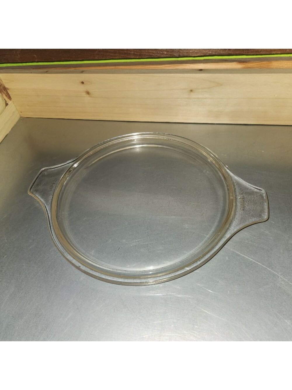 Pyrex Clear Glass Replacement Lid 475-C Oval Handles 8"